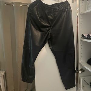 Zara leather sweatpants